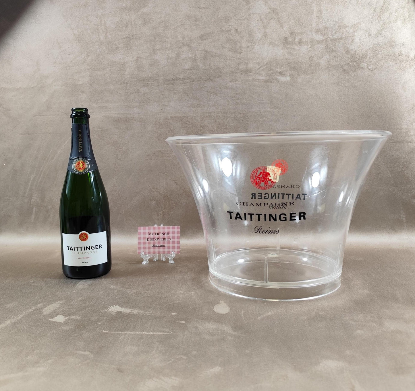 Vasque à champagne Taittinger en plastique Grand modèle 36 cm Seau à bouteilles